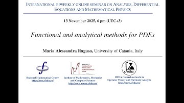 Seminar on Analysis, Differential Equations and Mathematical Physics - Maria Alessandra Ragusa