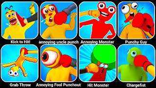 Kick To Hit!, Annoying Uncle Punch Game, Annoying Monster, Punchy Guy, Grab Throw, Charge Fist... screenshot 3