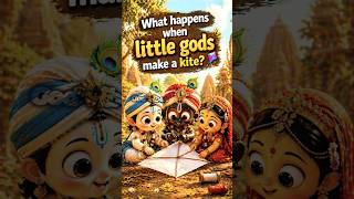 Baby Lord Jagannatha Makes a Kite with Balabhadra &amp; Subhadra 🪁✨ | Cute Divine Story #viralvideo