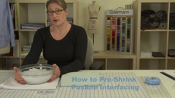 J Stern Designs l Quick Tips:  How to Preshrink fusible interfacing