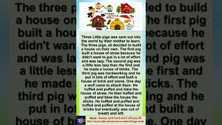Learn English || Three Little Pigs #english #story #englishstory #threelittlepigs #viral #trend screenshot 1