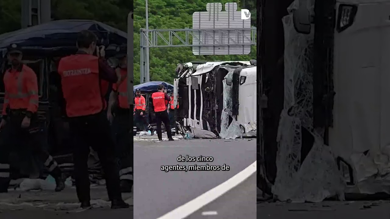 Testigos del accidente que se ha cobrado la vida de cinco policías forales relatan lo ocurrido