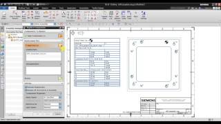 NX CAD 2D Drafting : How to Create Hole Table