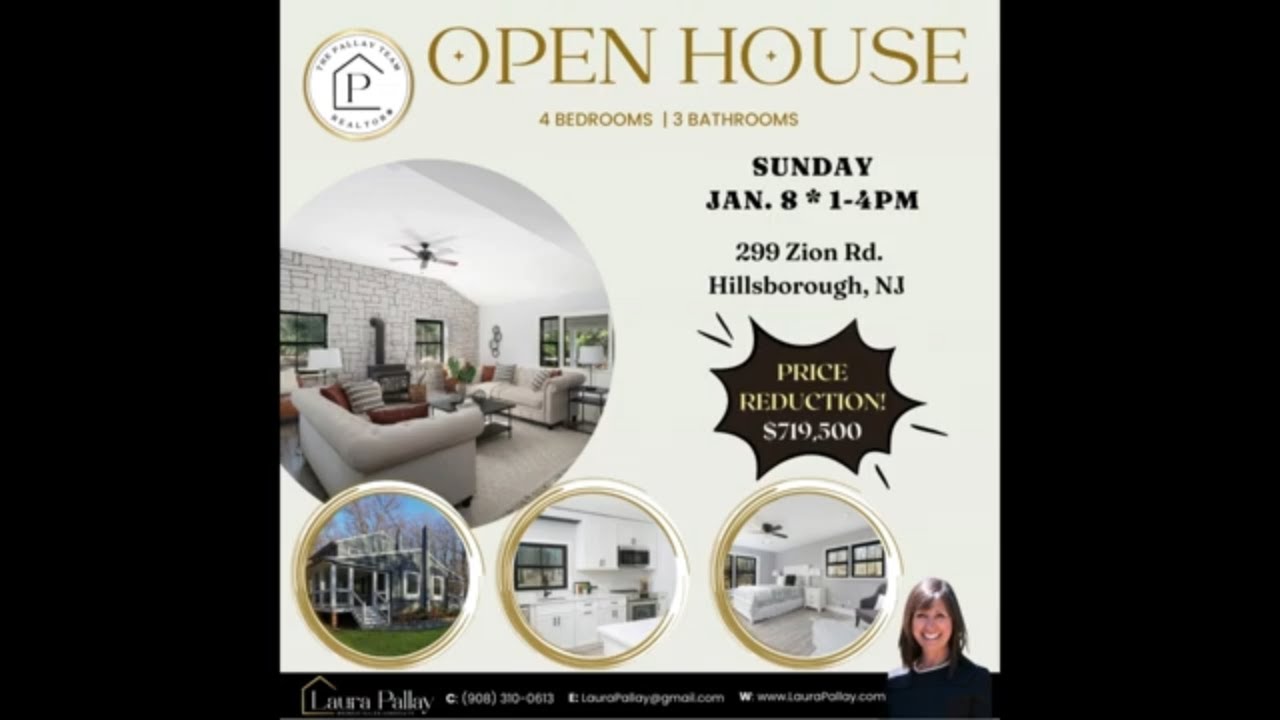 WEEKEND OPEN HOUSE 299 Zion Rd. Hillsborough NJ Homes for Sale