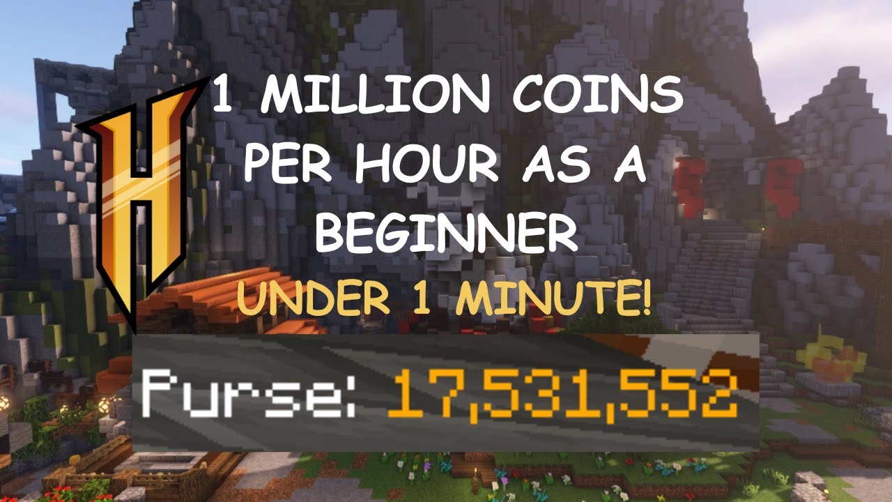 1 Million Coins/Hour - BEGINNER - Hypixel Skyblock
