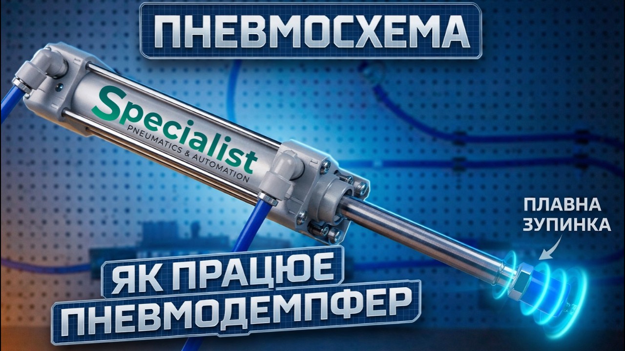 Пневмоцилиндр бьётся в конце хода? ПНЕВМОСХЕМА подключения и настройки демпфирования БЕЗ ошибок!