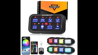 Auxbeam switch panel and rock lights review
