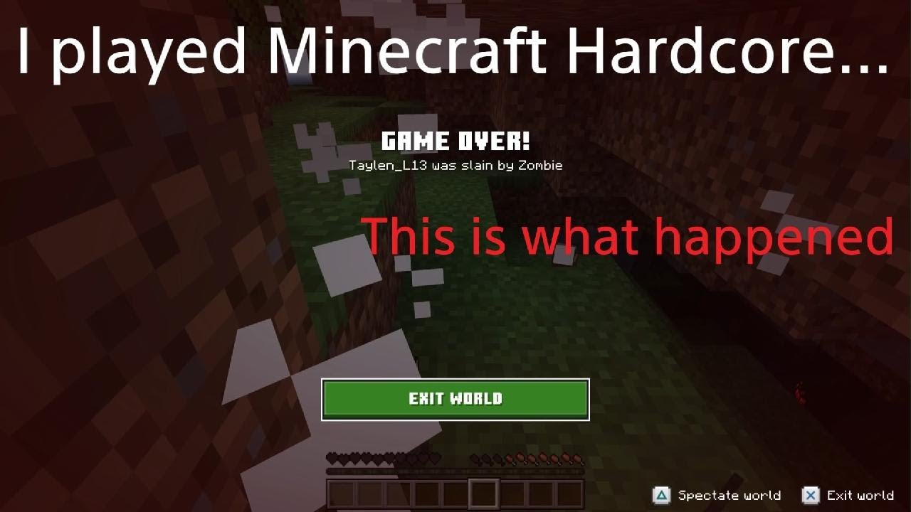 I played minecraft hardcore for the first time... - YouTube