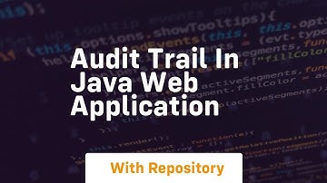 audit trail in java web application