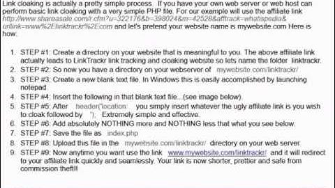 LINK URL CLOAKING explained