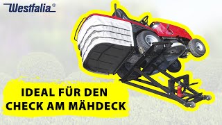 X-Lifter - Rasentraktor Hebevorrichtung - Perfekt für Reinigungs- und Pflegearbeiten! | Westfalia