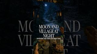 moon and village at night #art #painting #landscape #shorts