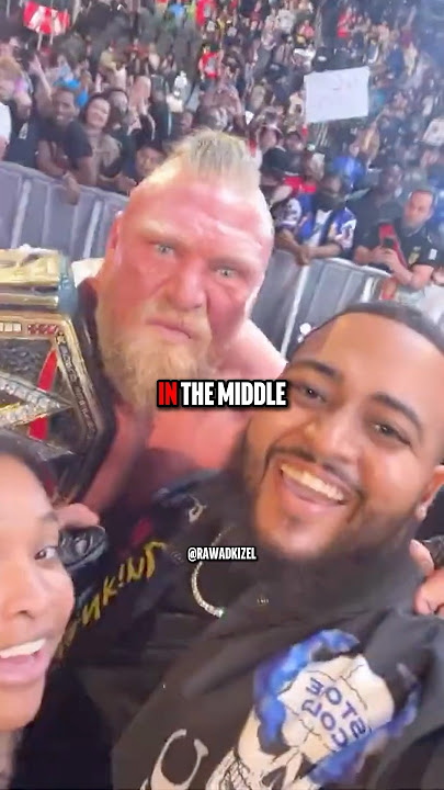Brock lesnar dares a fan to attack him😂 #brocklesnar #wwe #sethrollins #sports