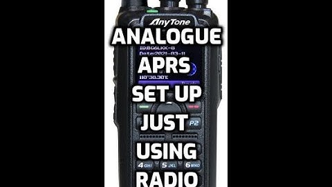 Anytone 878UVII - APRS set up just using radio