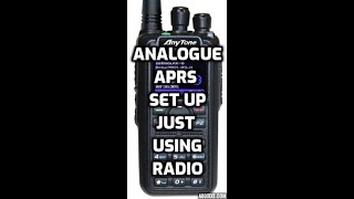 Anytone 878UVII - APRS set up just using radio