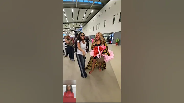 Nigerian Actress, Iyabo Ojo so excited as she receives her friend actress Toyin Abraham in Tanzania.
