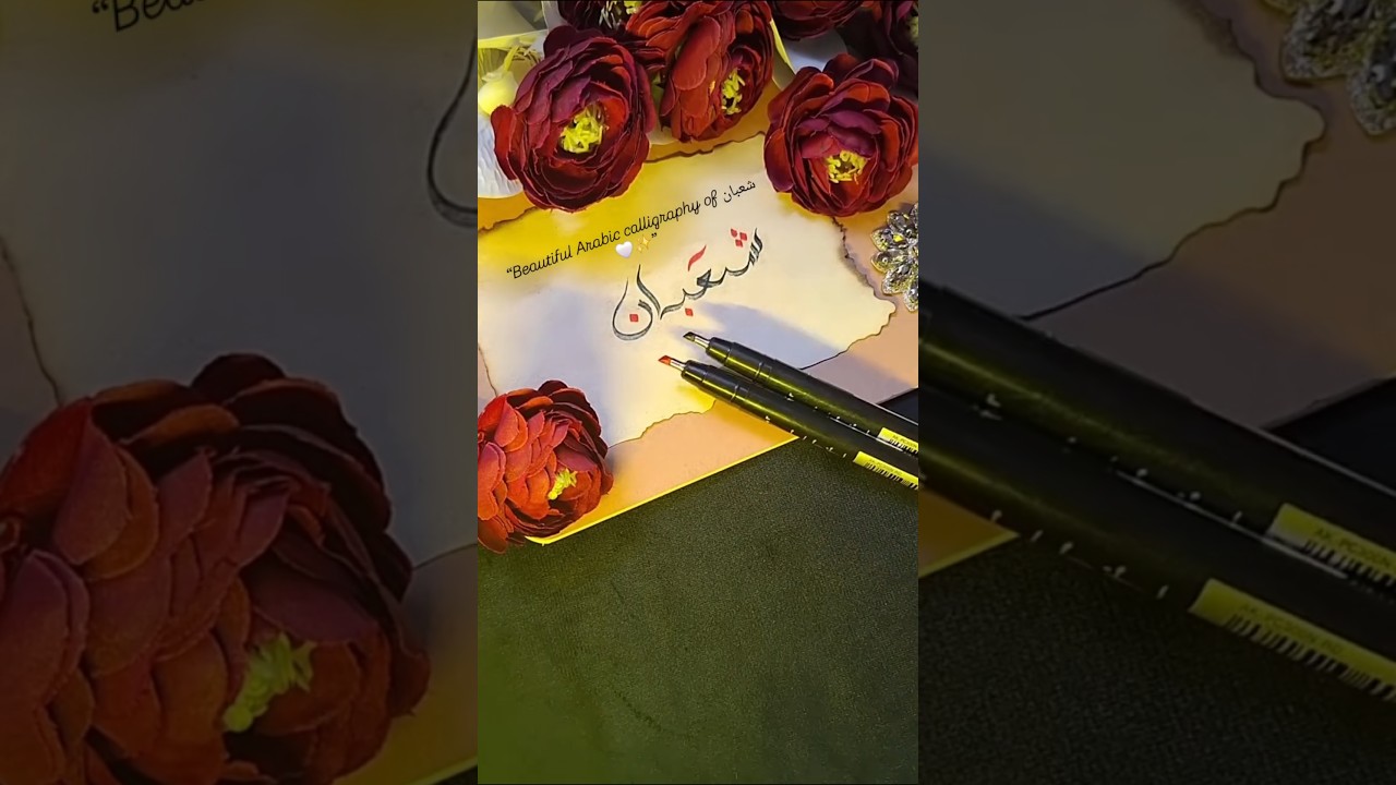 Sha'ban شعبان | Beautiful Arabic Calligraphy 🌙✨ #Shorts #viral #viralvideo #most #viralshorts