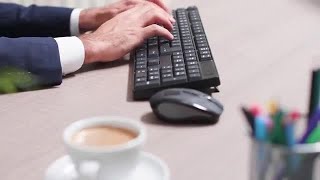 Typing On Computer Keyboard Stock Video
