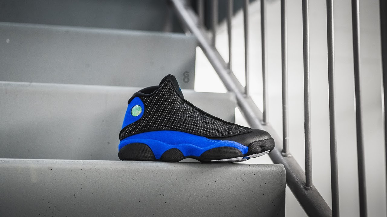 black and hyper blue jordan 13