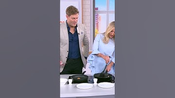 Fried egg challenge TV hosts fail with cucumber