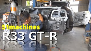 R33GT-R再生プロジェクト#15朽ち果てたパーツを作る‼リヤフロアー取り付け作業（EnglishSabtitle）