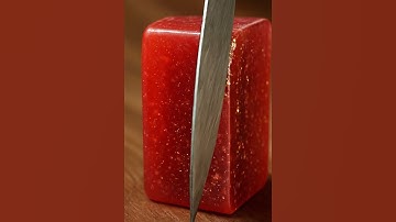 Knife Slices Smoothly — Deep Cutting ASMR