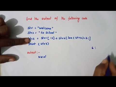python program to find the output of the given code/python language tamil @easy learning computer