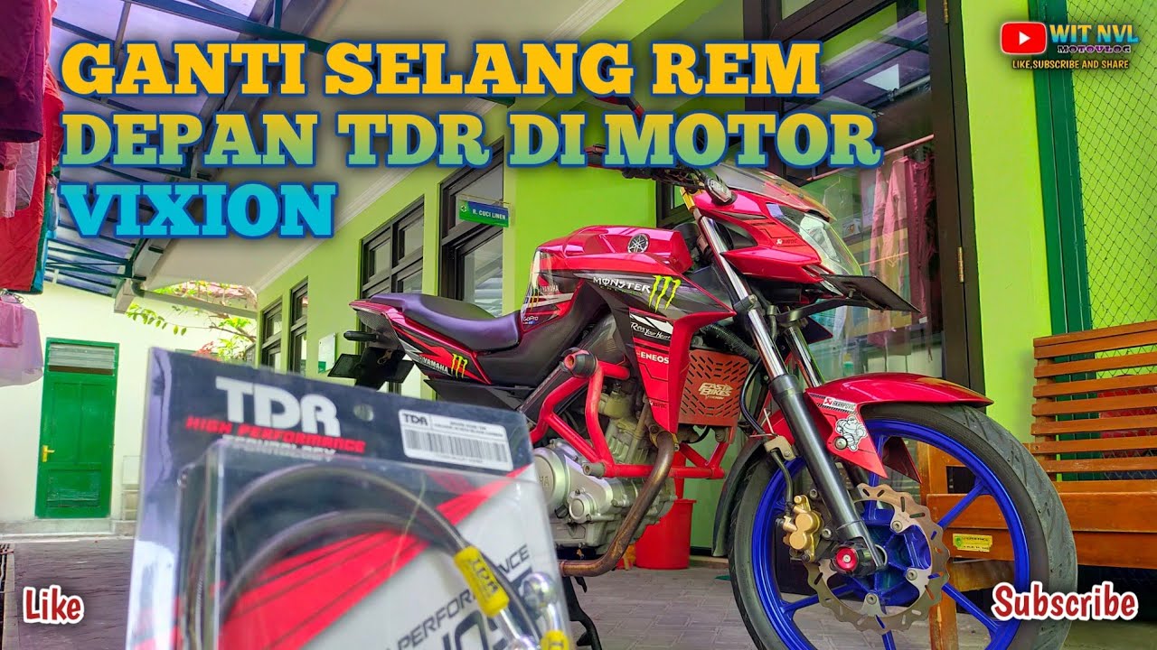 Cara Ganti Selang Rem Depan VIXION | Selang Rem TDR 90cm | Tutorial VIXION
