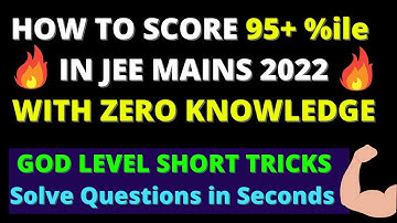 Score 95+ PERCENTILE IN JEE MAINS 2022 MATHS with ZERO KNOWLEDGE 🔥🔥 Smart Tricks to Solve MCQs Pt-1