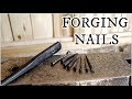 Forging a nail header and a few nails at the new forge