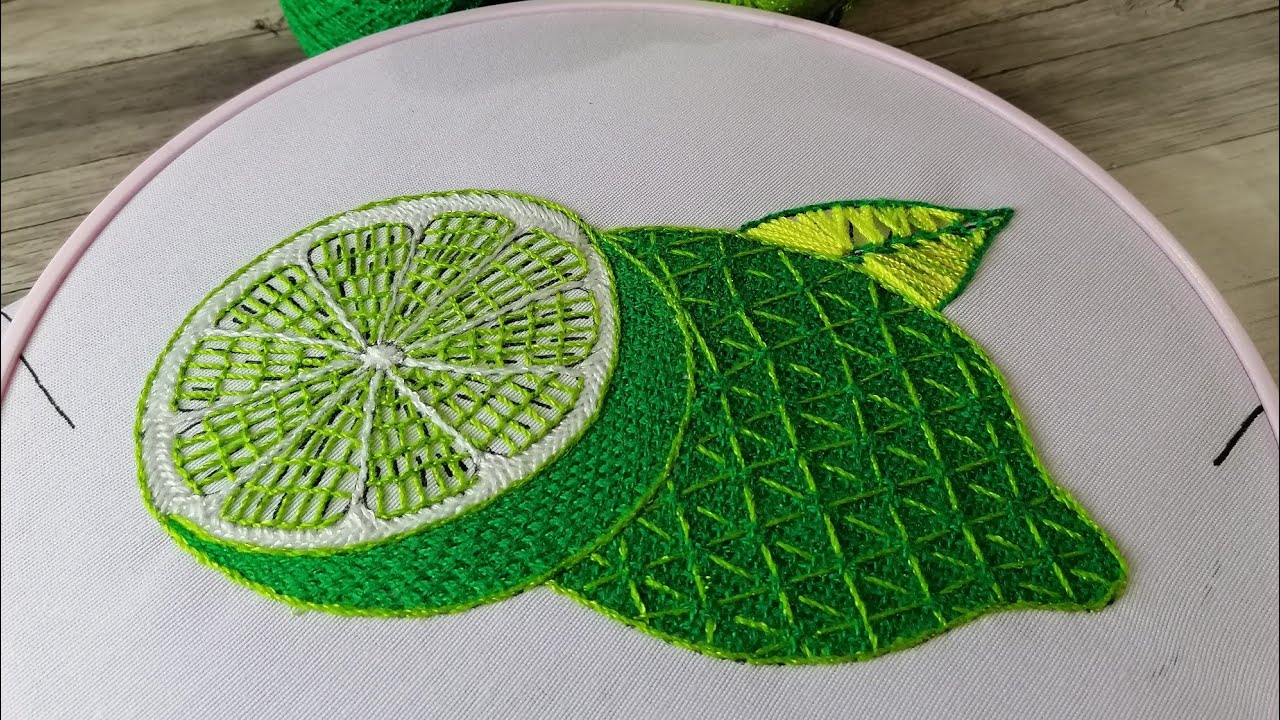 No te pierdas esta bellísima puntada para unos Limones.. 🍋//Bordado Fácil y Lucidor