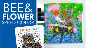 Bee & Flower in World of Color by Kerby Rosanes | Speed Color