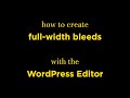 How to create full-width bleeds in Focus 1.3+