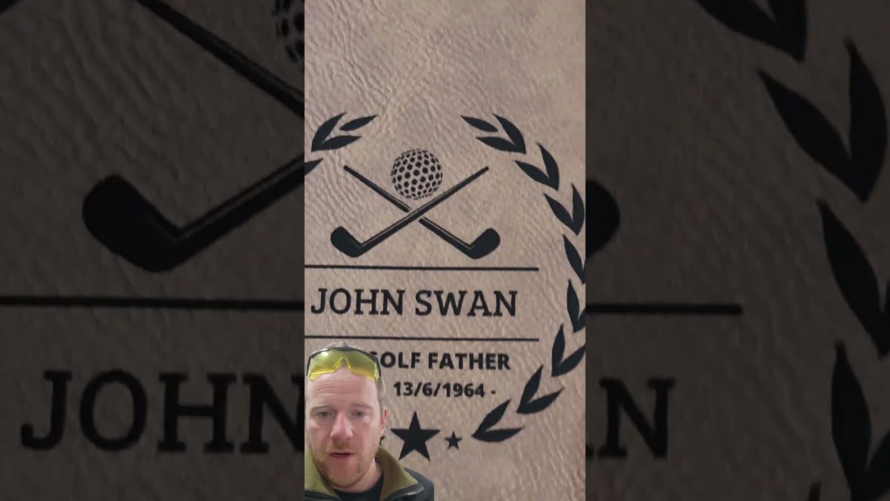 Golf Scorecard Holder for Fathers Day or Christmas Gift.  Custom design laser-engraved in house.