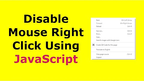 How to disable mouse right click on website using JavaScript