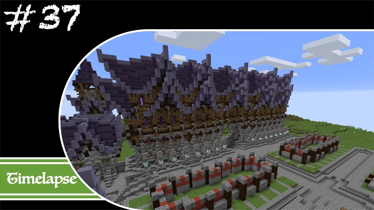 Minecraft Let's Build Timelapse Fantasy Week 37 Main Road Housing