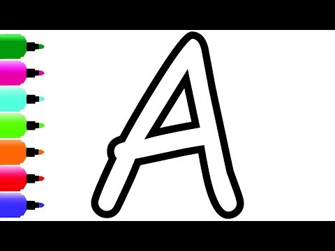 Coloring Glitter Alphabet A-Z  Learn ABCDEFGHIJKLMNOPQRSTUVWXYZ Coloring Page