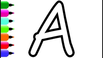 Coloring Glitter Alphabet A-Z  Learn ABCDEFGHIJKLMNOPQRSTUVWXYZ Coloring Page