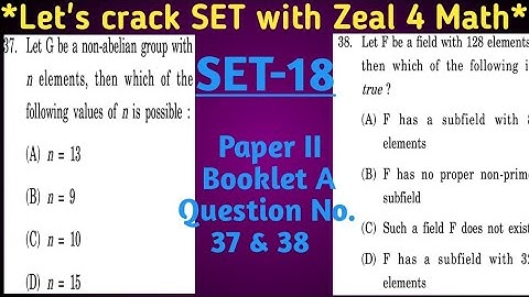 MH SET-16 Mathematical science, Abelian,non abelian group, finite field.