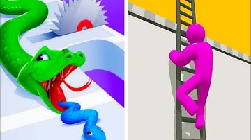 Ladder Master Runner VS Snake Run All Levels Speedrun Gameplay walkthrough Android ios video 2025