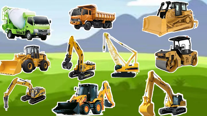 工程车集合，认识挖土机,挖掘机,水泥车,破碎机,垃圾车,压路机   || Backhoe excavator Construction vehicles - 天天要闻