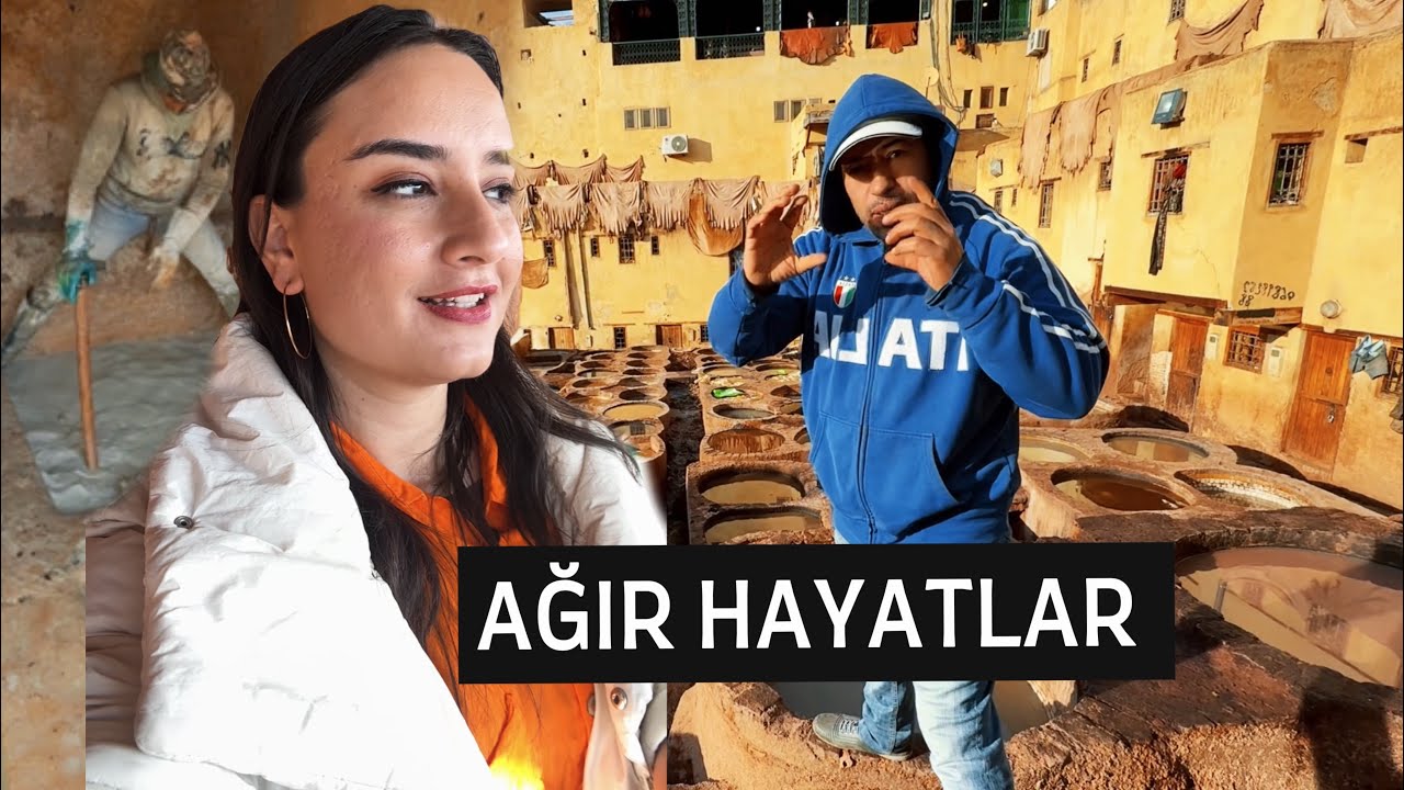 TABAKHANE İŞÇİLERİ 1000 YILDIR DEĞİŞMEYEN KOKU🇲🇦BU İŞİN ARKASINDAKİ GERÇEK NE ?FAS DERİ TABAKHANESİ