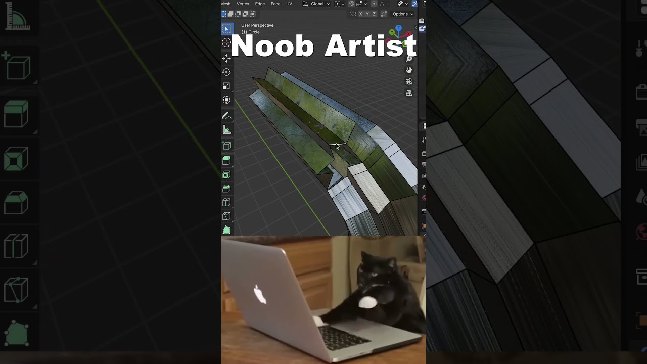 Noob Vs Pro Artist Connecting Shapes Blendertutorial Blender Blendercommunity Blender3d B3d