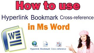 How to Use Hyperlink|Bookmark|Cross-Reference in Ms Word 2007|in Urdu Hindi Tutorial