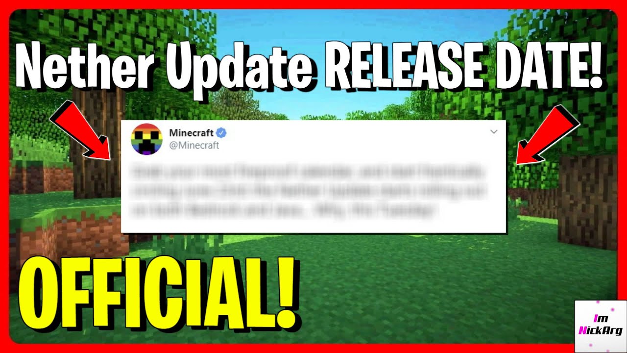 Nether Update OFFICIAL RELEASE DATE ANNOUNCED! (When 1.16 will COME OUT) Minecraft Java Nether Update OFFICIAL RELEASE DATE ANNOUNCED! (When 1.16 will COME OUT) Minecraft Java