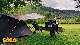SOLO ADVENTURE RIDE &  MOTOCAMPING ALONE, BANGKONG KAHOY CAMP 1, DOLORES, QUEZON, SILENT VLOG