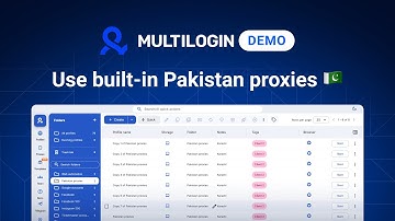 Set up browser profiles with built-in Pakistan proxies in Mulitlogin