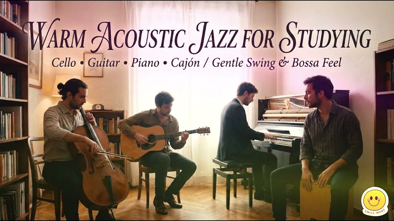 Warm Lo-Fi Acoustic Jazz for Deep Study ☕️ (Cello, Piano, Guitar)