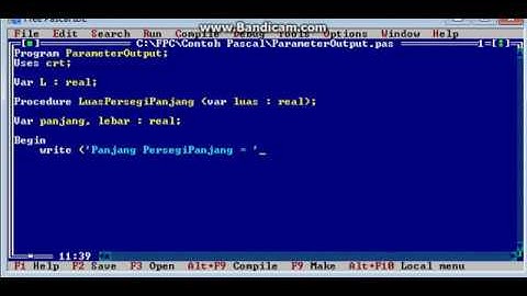 Contoh Algoritma Prosedur Parameter Output Pascal