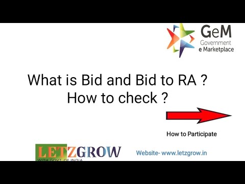 Bid and Bid to RA on GeM portal!!#gem #bid #tender#gemportal #governmentemarketplace